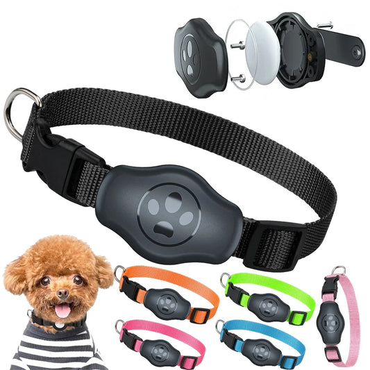 TrackSafe™ Waterproof Reflective Dog Collar with AirTag Holder