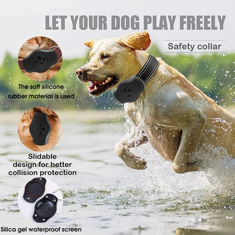 TrackSafe™ Waterproof Reflective Dog Collar with AirTag Holder
