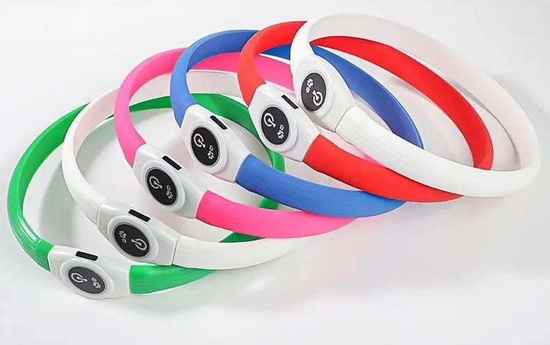 GlowWalk™ Rechargeable LED Dog Collar